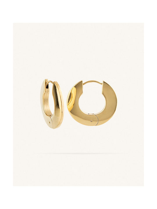 StanStefan Earrings Hoops made of Steel Gold Plated