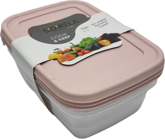 Mehrfarbige Mittagsboxen Set 1,2l 3 Stück