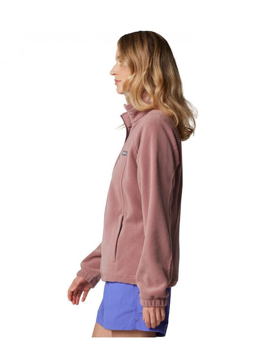 Women's Cardigan with Zipper Brown