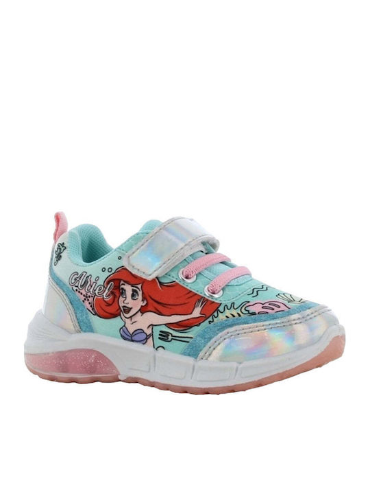 Ariel Παιδικά Sneakers Ανατομικά με Σκρατς & Φωτάκια Τιρκουάζ