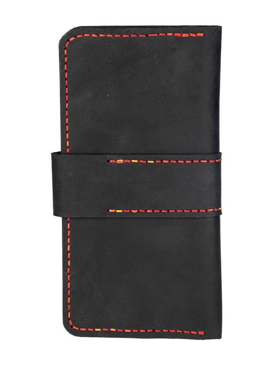 Large Leather Women's Wallet Cards Black