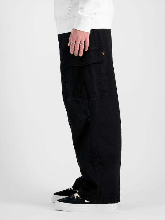 Ανδρικό Παντελόνι Τζιν με Loose Baggy Εφαρμογή Black