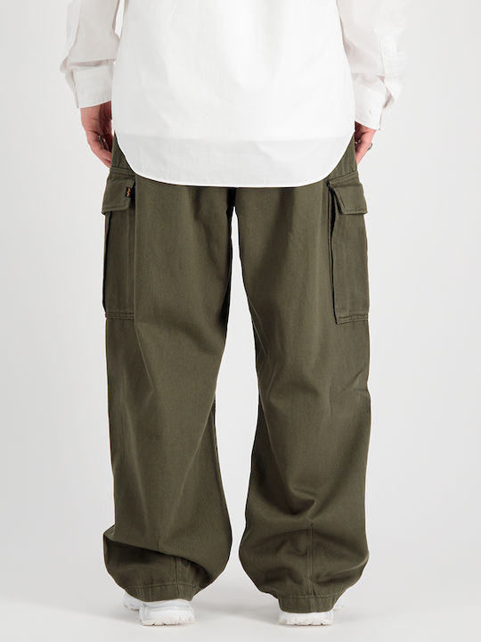 Men's Jeans Pants with Loose Baggy Fit Dark olive oil