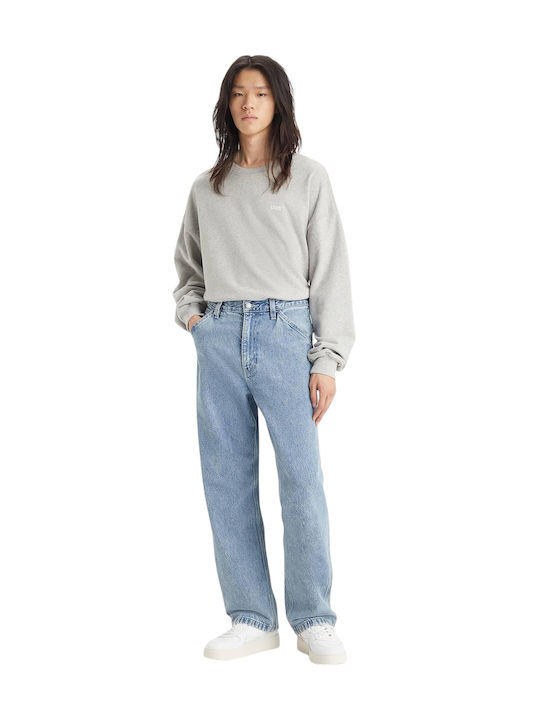 Stay Ανδρικό Παντελόνι Τζιν με Loose Straight Εφαρμογή Med Indigo