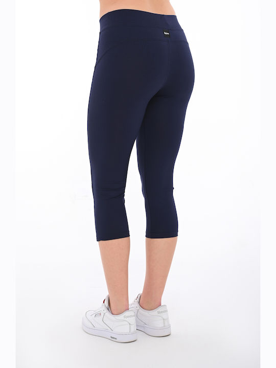 Women's Capri Training Legging Navy Blue