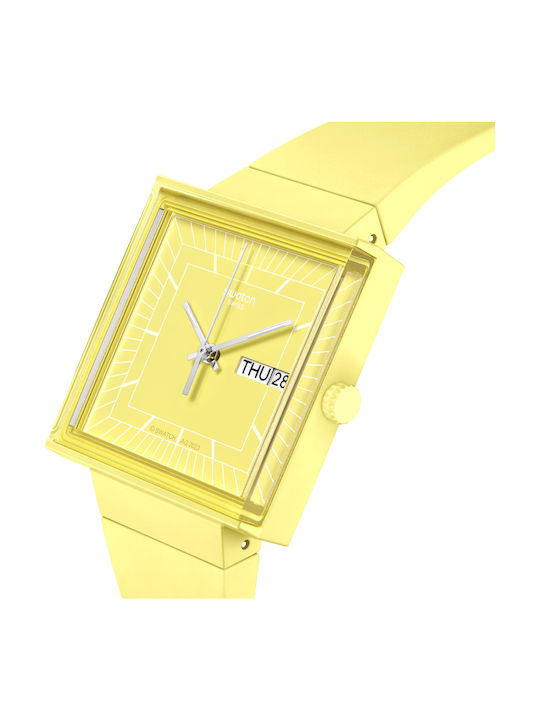 Swatch Swatch Women's Watch with Yellow Rubber Strap