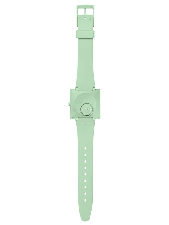Swatch Swatch Women's Watch with Green Rubber Strap