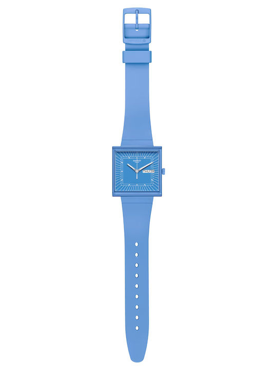 Swatch Swatch Women's Watch with Blue Rubber Strap