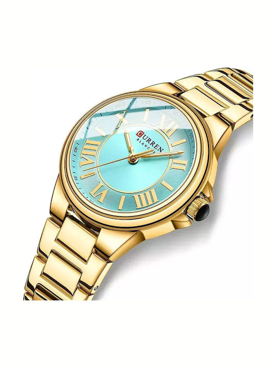Curren Women's Watch 33mm Battery with Gold Stainless Steel Strap