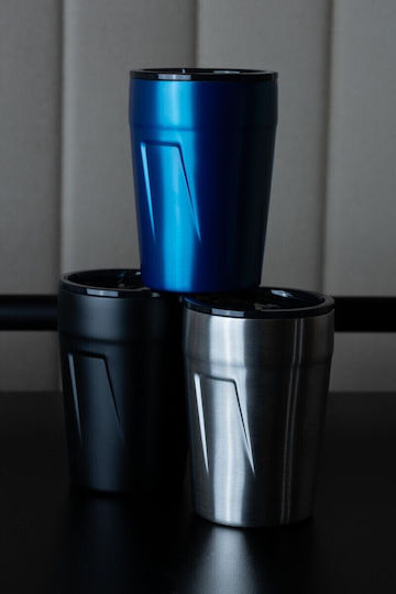 Troika Ποτήρι Θερμός Ανοξείδωτο / Πλαστικό 300ml Μαύρο