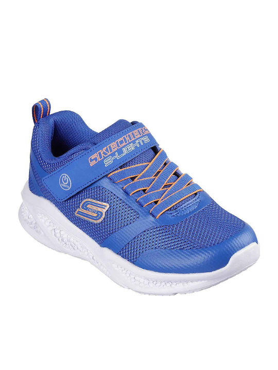 Meteor Kids Sneakers with Scratch & Lights Blue