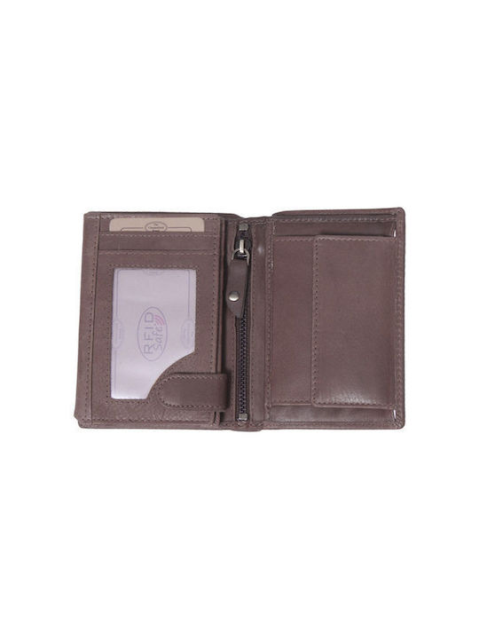 Leather Men's Wallet Classic with RFID Brown
