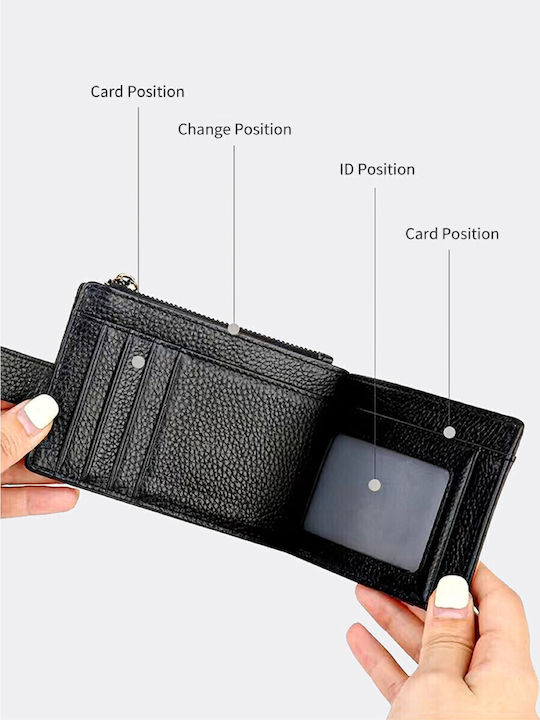 Leather Men's Wallet Cards Black