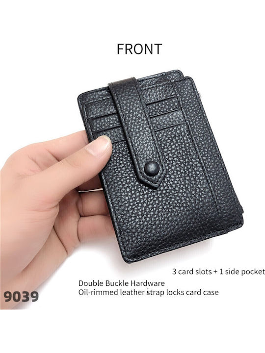 Leather Men's Wallet Cards Black