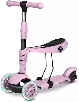 Ricokids Kids Scooter 3-Wheel with Seat Pink