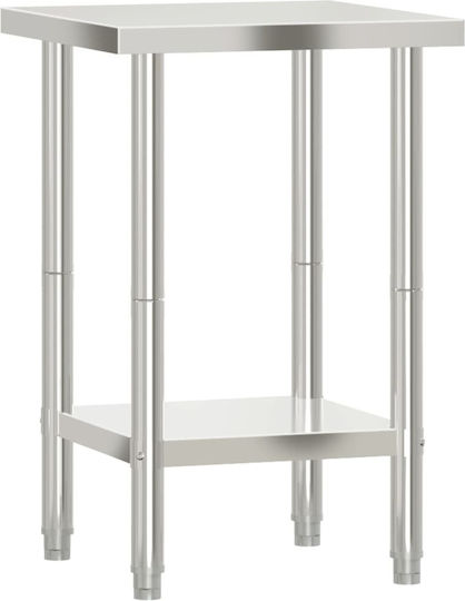 vidaXL Steel Workbench L55xD55xH85cm