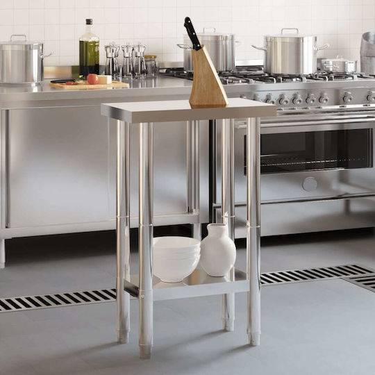 vidaXL Steel Workbench L55xD55xH85cm