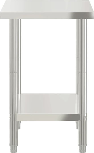 vidaXL Masă din oțel inoxidabil L82.5xl55xH85cm