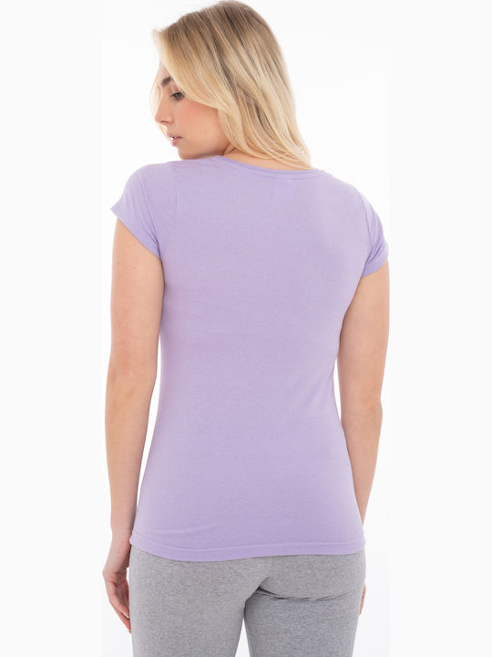 Damen Sport T-Shirt Flieder