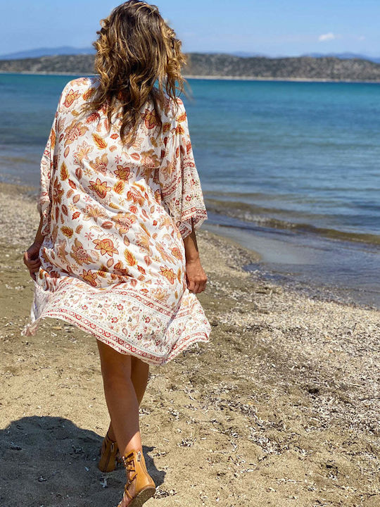 Achilleas Accessories Γυναικείο Κιμονό Παραλίας Πολύχρωμο
