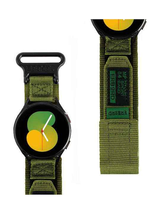 Erbord Armband Stoff Grün (Universal 20mm)