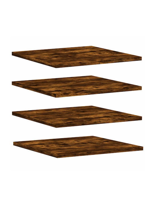 Shelves Wall Smoky Oak 4pcs 40x40x1.5cm