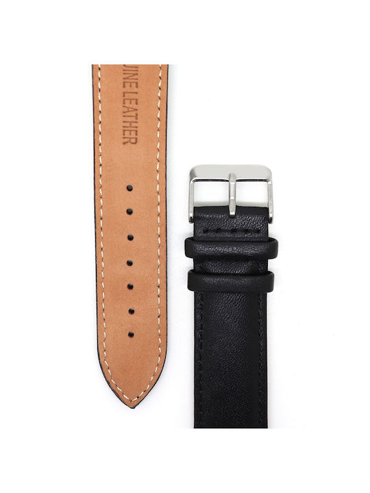 VStraps Leather Strap Black 22mm