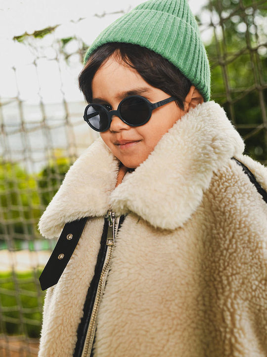 KiETLA Rozz Unbreakable Round Kids Sunglasses Black For 2-4 Years