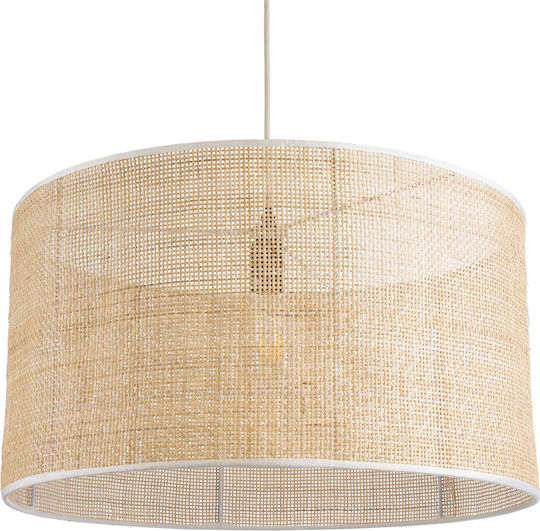 GloboStar Yotto Ceiling Light Beige Boho Grid with E27 Socket 55x30x30cm