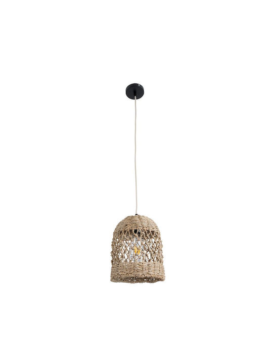 GloboStar Ecuador Deckenleuchte Beiges Boho Raster mit Lampenbirnensockel E27 20x25x25cm