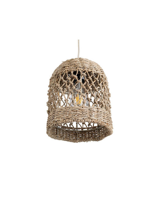 GloboStar Ecuador Deckenleuchte Beiges Boho Raster mit Lampenbirnensockel E27 20x25x25cm