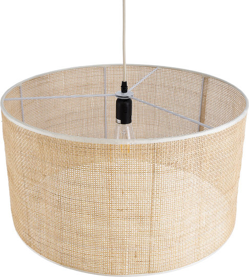 GloboStar Yotto Ceiling Light Beige Boho Grid with E27 Socket 55x30x30cm
