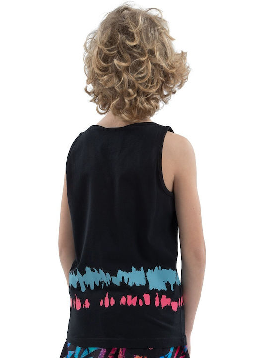 District75 Kids Blouse Sleeveless Black