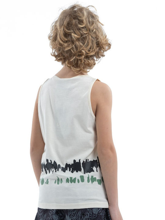 District75 Kids Blouse Sleeveless Ecru