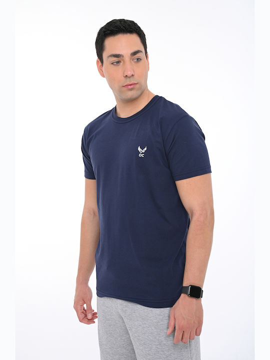 Bodymove Men's Athletic T-shirt Short Sleeve Navy