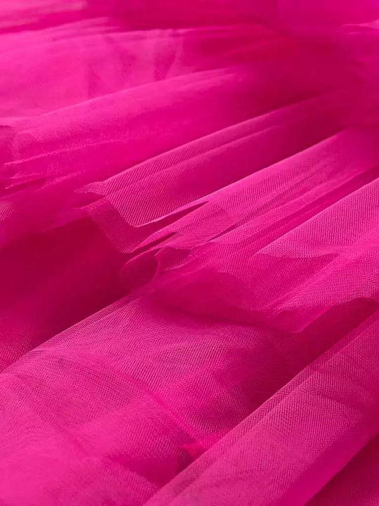 Kinderkleid Tüll Fuchsia