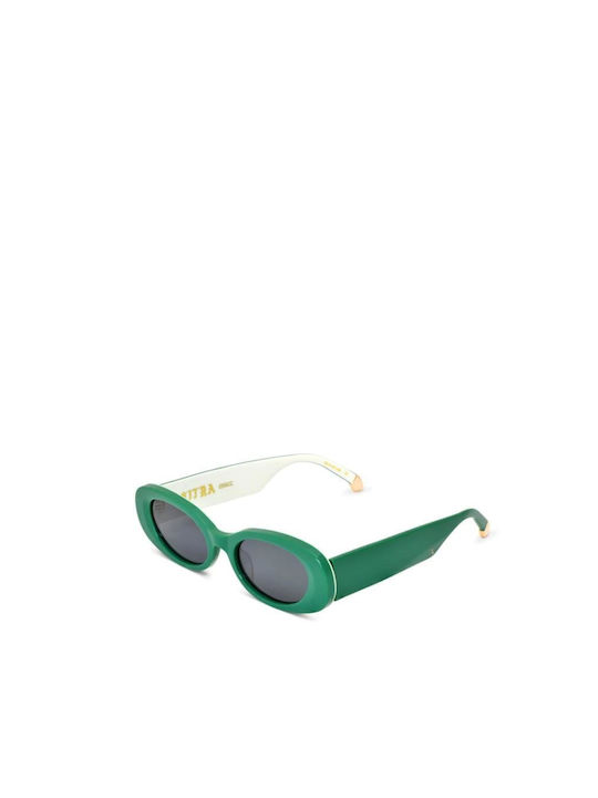Oscar & Frank Citra Sonnenbrillen mit Grün Rahmen und Gray Linse