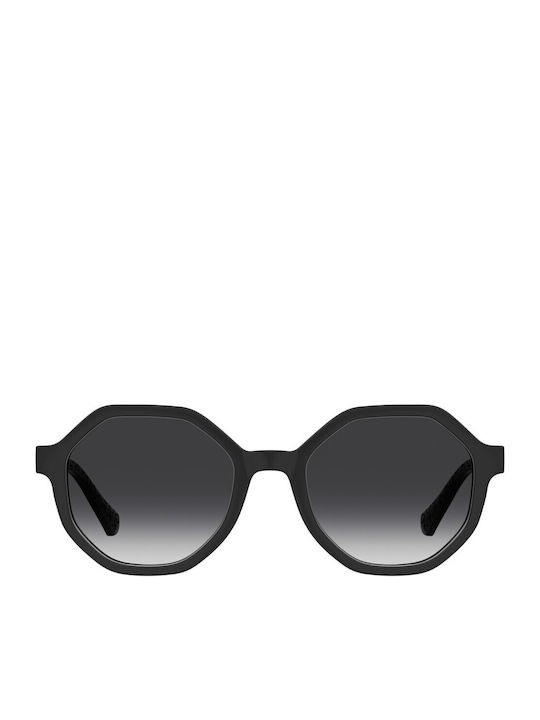 Moschino Women's Sunglasses with Black Plastic Frame and Black Lens MOL076/S 807/9O