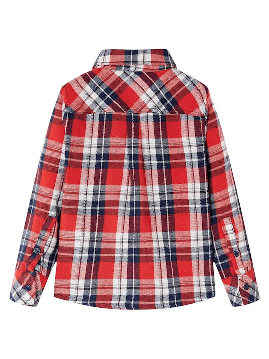 vidaXL Kids Checked Shirt Red