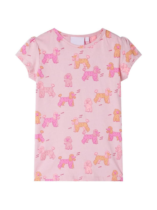 vidaXL Pijama pentru copii De vară De bumbac Light pink