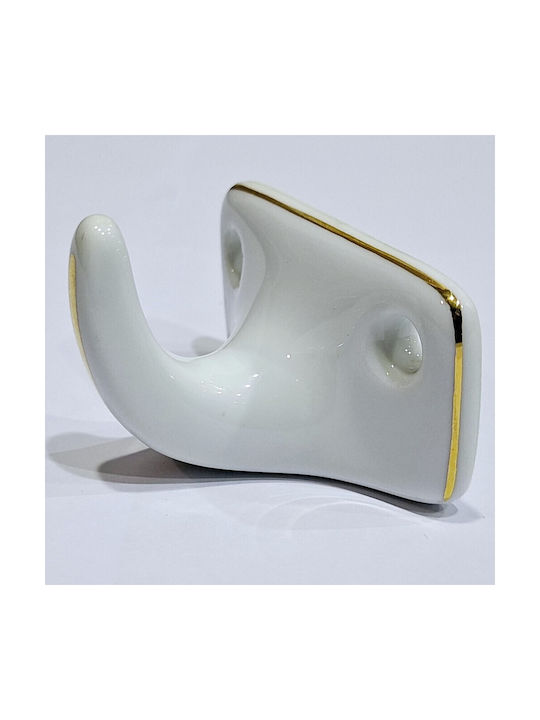 Agățătoare De Perete Din Polirosină Albă 6x3.8x3cm