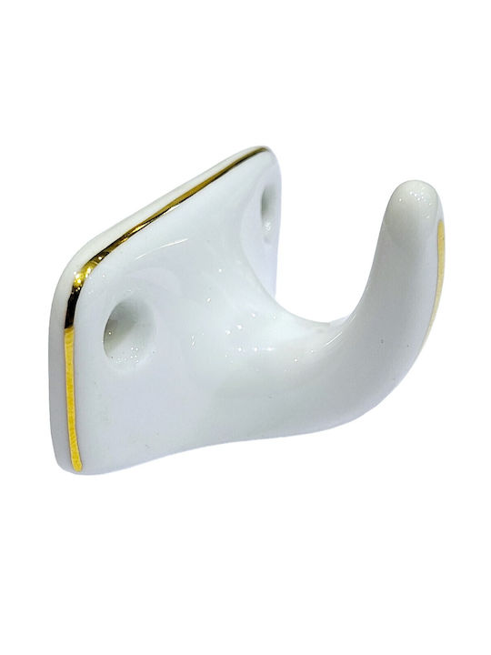 Agățătoare De Perete Din Polirosină Albă 6x3.8x3cm