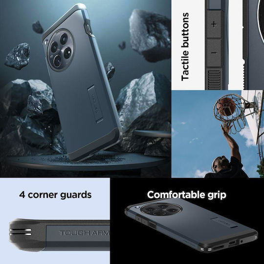 Spigen Tough Armor Back Cover Plastic / Silicone 2mm Metal Slate (OnePlus 12)