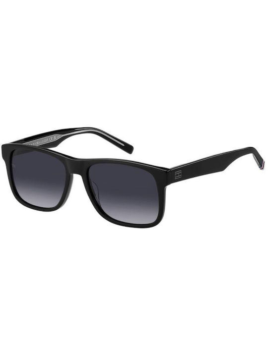 Tommy Hilfiger Men's Sunglasses with Black Plastic Frame and Black Lens TH2073/S 807/9O