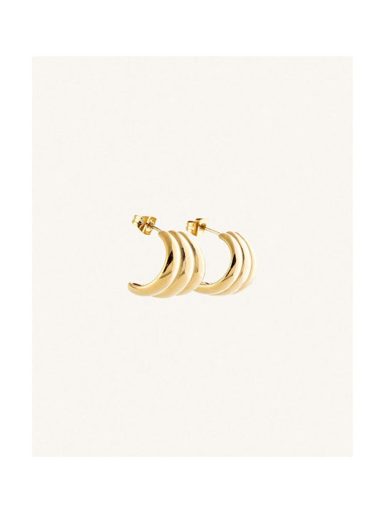 StanStefan Earrings Hoops made of Steel Gold Plated