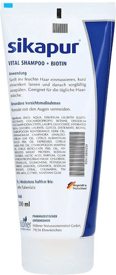 Sampon Sikapur Vital Cu Acid Silicic, Biotin Și Proteine Din Grâu, Întărește Părul, 200ml