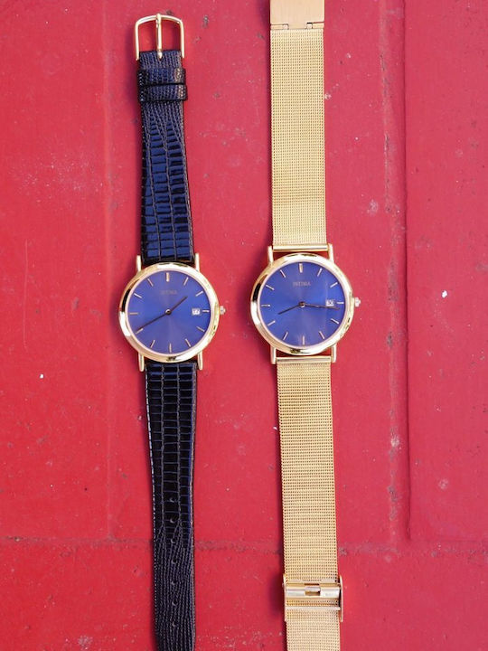 Intima Moda Women's Watch with Gold Metal Bracelet