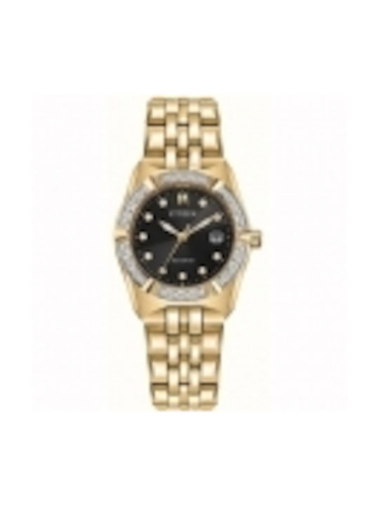 Citizen Eco-drive Corso Ladies Watch with Gold Metal Bracelet