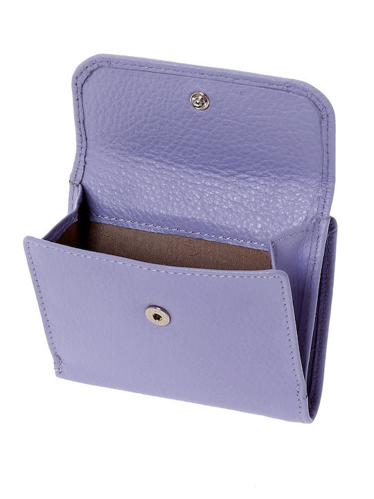Small Leather Women's Wallet Classic with RFID Purple