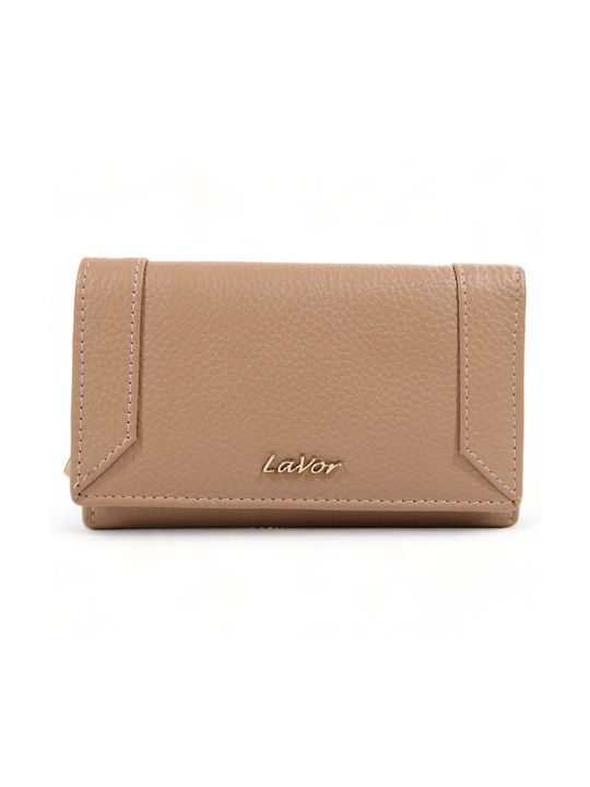 Lavor Small Leather Women's Wallet with RFID Nude